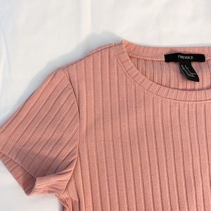 Ribbed Pink Forever 21 Bodycon Dress